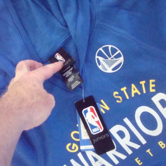 GOLDEN STATE WARRIORS HOODIE WOMENS MEDIUM VINTAGE 00S Y2K O2 - Picture 2 of 2